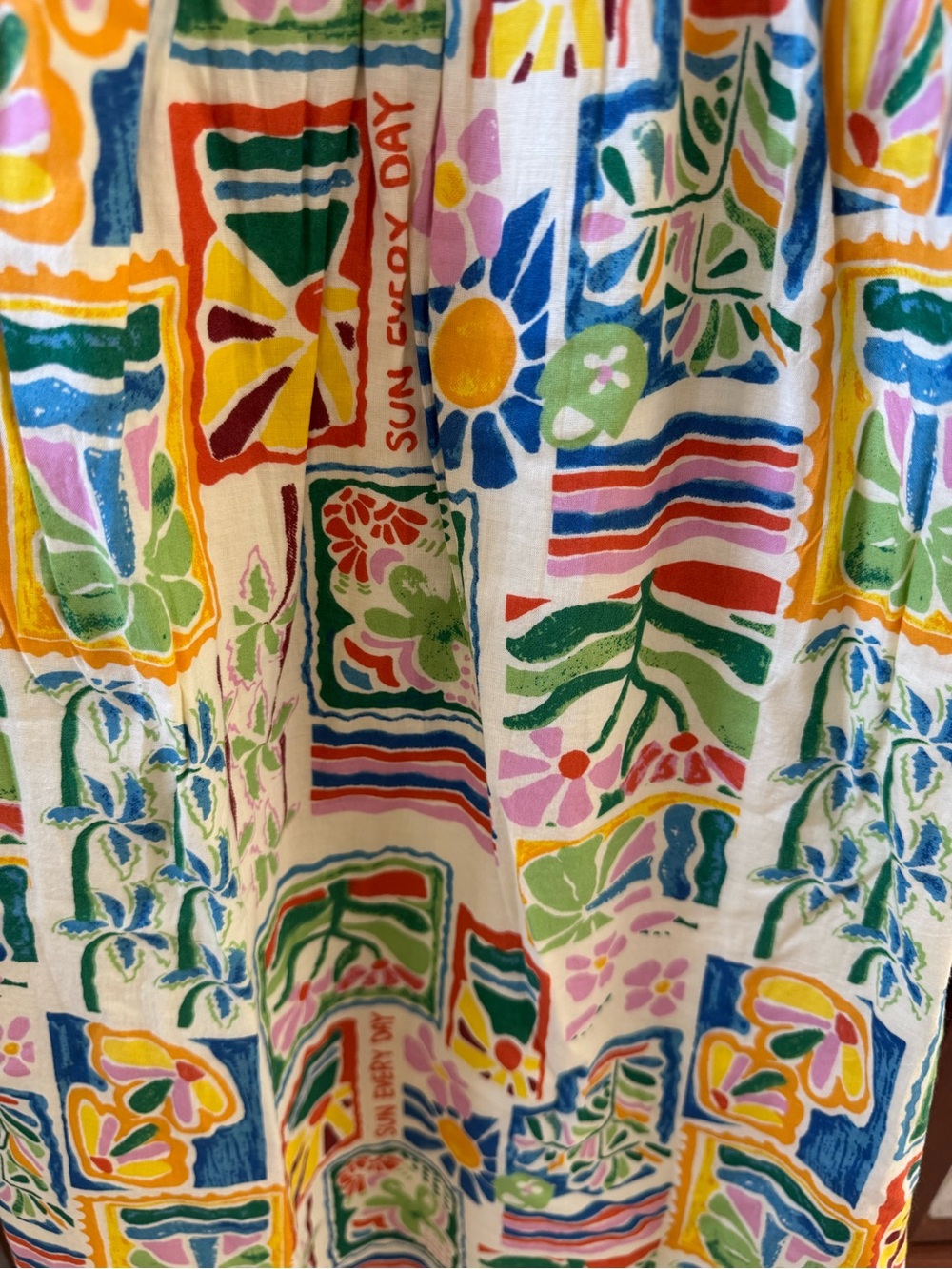 Bila Multicolor Smocked Sundress with Tie Straps - Picture 3 of 4